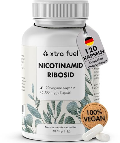 Nicotinamid Ribosid - NAD+ Vorstufe - 120 Kapseln - hochdosiert & vegan | 300mg Nicotinamid Ribosid (NR) pro Kapsel - zertifiziert + laborgeprüft - deutsches Unternehmen