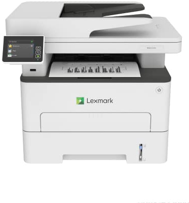 Lexmark MB2236i 3-in-1 Monolaser-Multifunktionsgerät (Drucker, Kopierer, Scanner, WLAN, Netwerkanschluß, bis zu 34 S./Min, autom. beidseitiger Druck, 7,2 cm-Touchscreen) weiß, grau