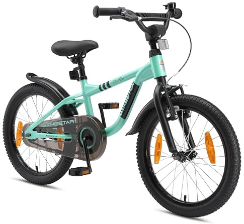 Löwenrad Kinderfahrrad für Jungen und Mädchen ab 5 Jahre | 18 Zoll Kinderrad mit Bremse | Fahrrad für Kinder