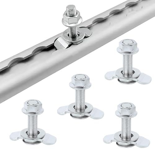 JINJUMEI 5 Stück Schraubfitting für Airlineschiene M8x40 Airline Fitting Airlinebeschlag Zubehör für Zurrschienen Fitting Verschraubung Airline