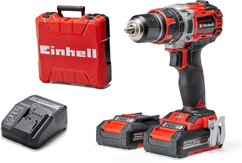 Einhell Professional Akku-Schlagbohrschrauber TP-CD 18/50 Li-i BL Kit | PXC | 18 V | Brushless | 50 Nm | Schlagbohrfunktion | 13-mm-Metall-Bohrfutter | 2x 2,0 Ah Akku & Ladegerät