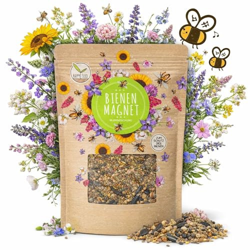 100g Blumenwiese Samen für eine bunte Bienenweide - Farbenfrohe & nektarreiche Wildblumensamen Mischung für Bienen & Schmetterlinge (inkl. GRATIS eBook)