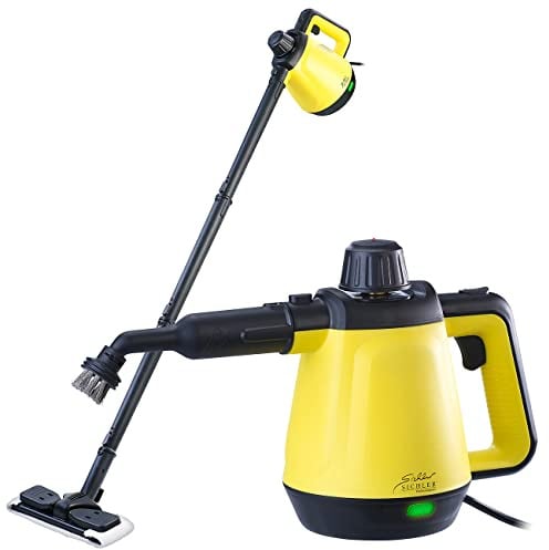 Sichler Haushaltsgeräte Dampfmop: 2in1-Hand-Dampfreiniger, Dampf-Mopp &-Besen, 16-tlg. Zubehör, 1.200 W (Hochdruckreiniger, Handdampfgeraet, Kfz)