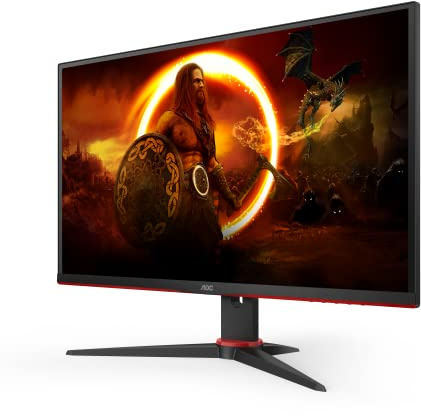 AOC Gaming 27G2SPAE - 27 Zoll FHD Monitor, 165 Hz, 1 ms MPRT, FreeSync, G-Sync Compatible, Lautsprecher (1920x1080, VGA, HDMI, DisplayPort) schwarz/rot