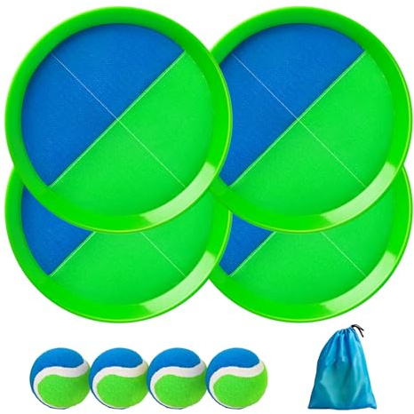 U&C Planet Klettballspiel für Kinder ab 3 Jahren Outdoor Wurfspiel | leicht Strand Spielzeug für Familien Party, Draußen Ballspiel, Geschenk für Jungen & Mädchen