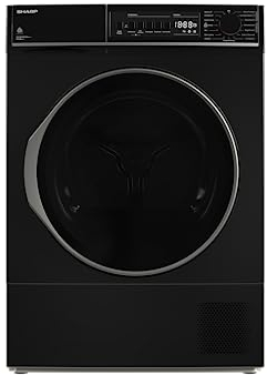 Sharp KD-ROHB8GBA+++ - DE Wärmepumpentrockner Farbe schwarz/ 8kg/ 15 Programme/LED-Display/SoftTouch-Bedienung/Ablaufschlauch/Wechselnde Rotationen