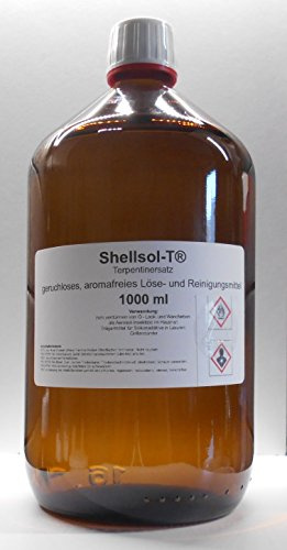 Shellsol-T® Terpentinersatz, 1000 ml | Geruchlos, Aromafrei, Lösemittel, Pinselreiniger