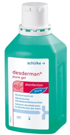5x 500 ml Schülke Desderman® Pure Händedesinfektionsmittel Desinfektionsmittel, farbstoff-/parfümfrei