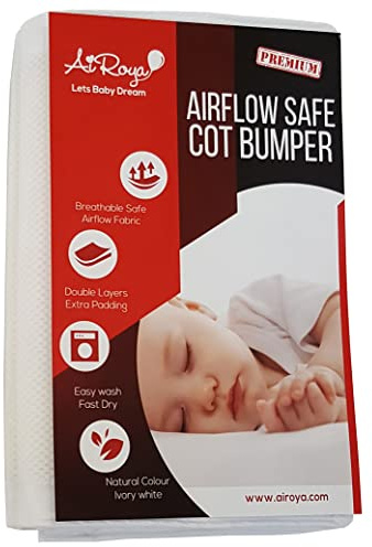 AiRoya® Airflow Mesh Nestchen für zweiseitige Massive Endbetten, Premium doppellagig für extra Polsterung, atmungsaktiv sicher, kein Verhedderungsrisiko, BS 1877 Sicherheitsstandard Compliance