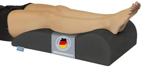 XDREAM Venenkissen zur Hochlagerung der Beine | ergonomisch geformt |hat eine stützende und entlastende Funktion | Abnehmbarer und waschbarer Bezug | Öko-Tex Zertifiziert | grau