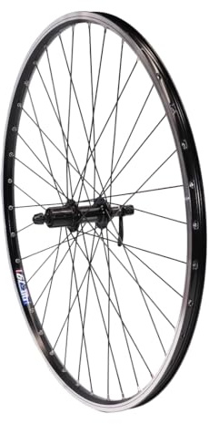 Vuelta Fahrradfelge Hinterrad 28 Zoll Schwarz inkl. Tourney FH-TX500 Cut 19-8/9/10-fach,V-Brakes/Felgenbremse -Made in Germany 28 Zoll Hinterrad, Hohlkammer-Felge 622x19