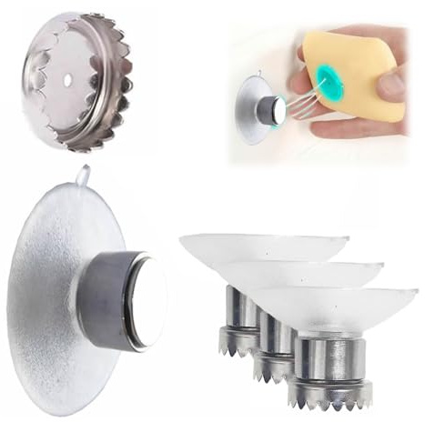 3 Stück Seifenhalter Magnet,Seifenhalter,Seifenmagnet,Seifenhalter Saugnapf,Seifenhalter Ohne Bohren,Magnetseifenplättchen,Magnet Ohne Bohren,Edelstahl-Seifenspender Für Küche Und Bad