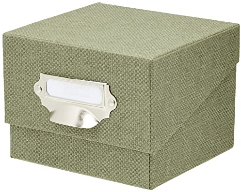 Rössler SOHO Foto Aufbewahrungsbox | Fotobox Aufbewahrungsbox mit Deckel | Organizer Box | Visitenkarten Aufbewahrung | Boxen Aufbewahrung | Storage Boxes | 17x15x13 cm | 1 Stück | Farbe: Grün |Salbei