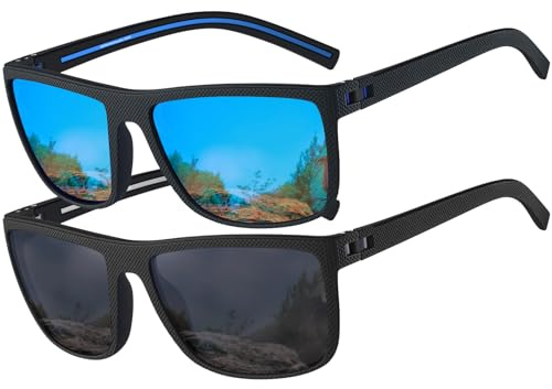 Perfectmiaoxuan Polarisierte Sonnenbrille Herren Damen UV-Schutz für Autofahren Radfahren Angeln Reisen Leichte Nachtsichtbrille für Autofahrer