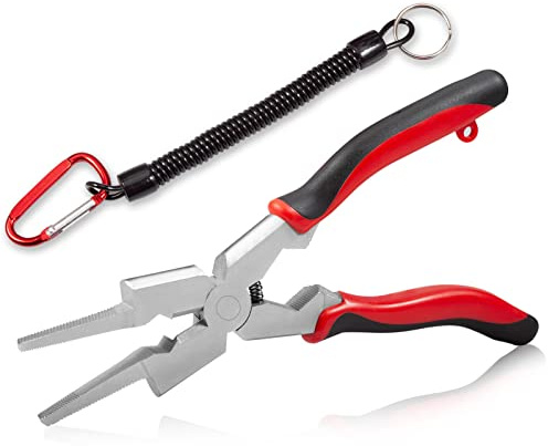 SPEEDWOX MIG-Schweißzange 20,3 cm, MIG-Kernzange mit Anti-Verlust-Lanyard, Schweißwerkzeuge zum Schaben von Spritzern, Greifen, Ziehen von Drahtdüsenspitzen, Entfernen und Installieren