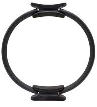 Pilates-Ring Magischer Kreis mit Doppelgriff für Yoga | Fitnessring Innenschenkeltrainer für Frauen und Männer | Widerstands-Yoga-Kreis (Schwarz, Einheitsgröße)