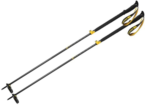 Grivel Ski Tour Vario Pole Schwarz - Längenverstellbarer Aluminium Touren Skistock, Größe 110-140 cm - Farbe Black - Y