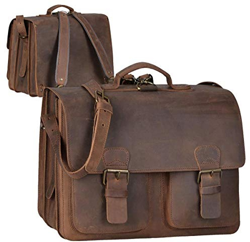 Ruitertassen Ranger Lederranzen Schulranzen Schultasche 42cm XXL, braun