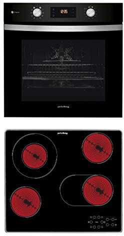 Privileg BAKO Turn&Go Steam 500 Einbau-Backofen mit Glaskeramik-Kochfeld / 71 L /Hydrolyse-Reinigungsfunktion/ Heißluftbackofen mit 11 Funktionen / 1-fach Teilauszug / Turn&Go / Click&Clean