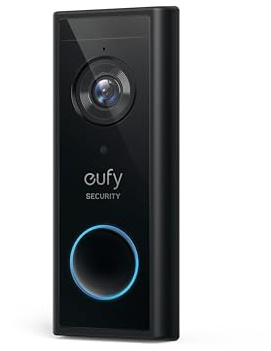 eufy Security Anker, Video-Türklingel, ohne ABO, 2K HD, Personenerkennung | kinderleichte Installation (HomeBase 2 notwendig), zusätzliche kabellose Video-Türklingel Akku, Audiofunktion
