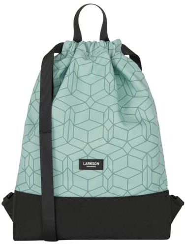 LARKSON Turnbeutel Damen & Herren Mint - No 7 - Rucksack Damen für Sport und Festival - Beutel Rucksack Klein mit Innentasche - Außentasche für Schnellzugriff