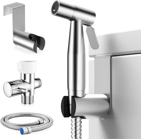 BRITULIF Bidet-Sprühgerät für Toilette und Handsprüher Kit mit verstellbarem Strahl –