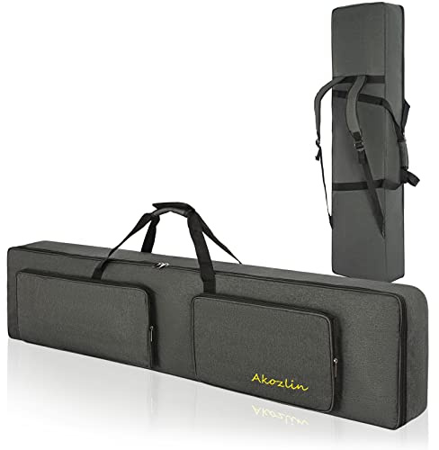 AKOZLIN Gigbag für 88 Tasten E-Piano, 137 x 36 x 16 cm | Tragbar, Gepolstert 10 mm, Wasserdicht, Oxford-Stoff, Universal