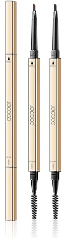 docolor Doppelseitiges Makeup Pinsel 6 Stück Lidschatten Pinsel-Set Schwarz | Professionelles Augen Make up Pinsel-Set, Foundation, Lidschatten, Verblenden, Augenbrauen, Reisen