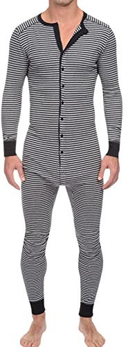 Schlafanzug Pyjama Jumpsuit Einteiler Herren Kurz Jumpsuit Onesie Jogger Overall Jogging Anzug Trainingsanzug Slim Fit Strampler Hose Langarm Sleepwear Männer T-Shirt Lang Jogginganzug Playsuit