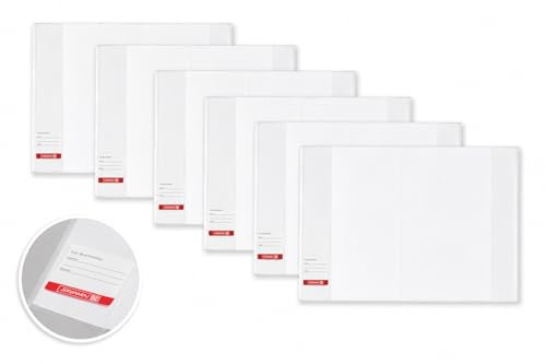 6x Buchumschlag Buchhülle extra stabil Höhe 265mm 26,5cm Sparpack Buchschoner