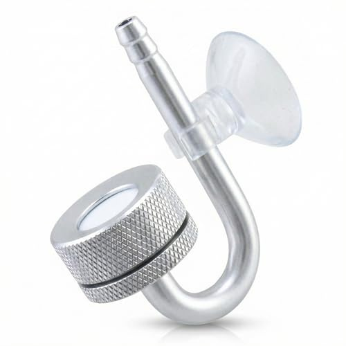 QWORK Aquarium Zerstäuber, CO2 Diffusor, Mit Saugnäpfen und U-Pipe, für alle Arten von Aquarien