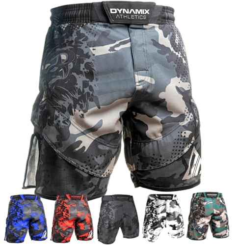 Dynamix Athletics Hybrid Training Shorts Predatex - MMA Grappling Kampfsport Fitness Martial Arts Fight Hose für Herren im Camouflage Style (as3, Alpha, x_l, Regular, Regular, Green Camo)