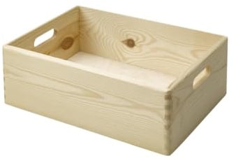 TrendLine Stapelbox Holz Gr. M 30 x 40 x 13,5 Holzkiste Holzbox Kiste Box