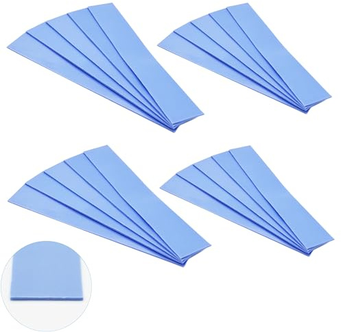 CTRICALVER Wärmeleitpads, Wärmeleitfähigkeit 6,0 W/m‑K, für Laptop‑Kühlkörper, CPU, GPU, SSD, IC, LED‑Kühler, 20 Stück, Blau, 120 × 20 × 1 mm