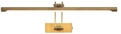 Lucande Iron Picture Lamp in Antik Messing Farbe, 54,1cm breite, Vintage-Galerie-Look, Eisen, Kunststoff, 12W integrierter LED-, Warmweißes Licht (3.000K), 691 Lumen