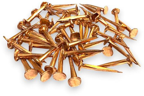 Massive Kupfer-Schneidnägel – 25 mm – Flachkopf-Polsternägel für Restaurierung, Bootsbau & Handwerk – rostfrei, nicht magnetisch – 100 g Packungen