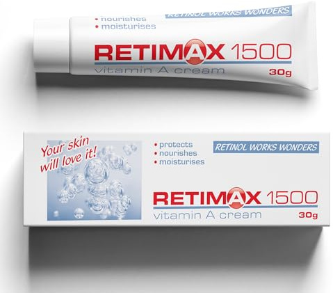 Retimax 1500 Vitamin A, Retinol Creme, Anti-Aging, Anti-Falten, Creme für dehydrierte Haut, 30 g, englische Verpackung