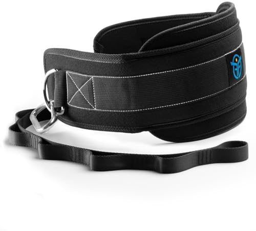Eric Flag Dip Gürtel für Calisthenics mit Stahlkette oder Nylonseil und 2x Karabiner, Gewichtsgürtel, Sport Geräte für Klimmzug & Dips - Dip Belt für Bodybuilding, Krafttraining, Crossfit