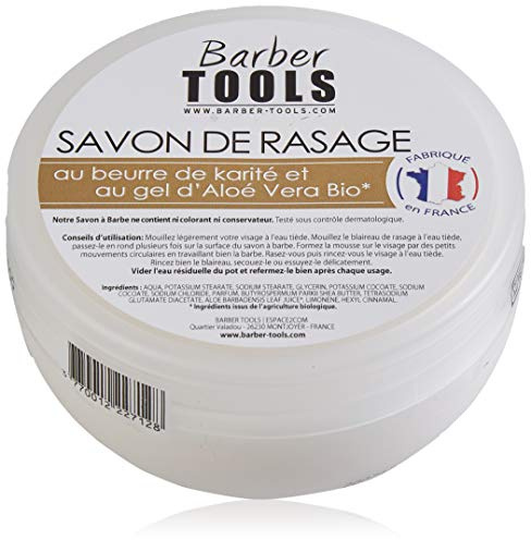 BARBER TOOLS - Rasierseife 150 ml mit Aloe-Vera-Gel und Sheabutter
