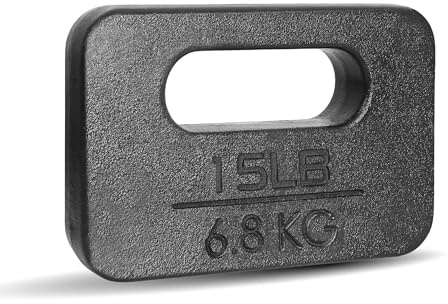 Yes4All Gewichtsscheiben aus Gusseisen für Rucksäcke – verschiedene Größen für Rucksäcke, Schwünge, Kniebeugen, Krafttraining, Fitness-Workout und Heimübungen