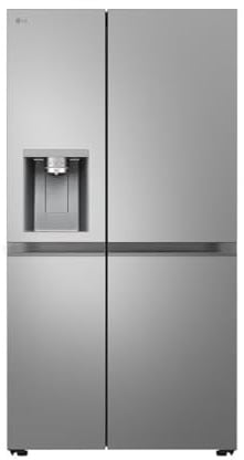 LG GSLE81PYBC Side-by-Side Kühlschrank mit Gefrierfach (628 L, Energieklasse C) mit Eis- und Wasserspender, Multi-Airflow, DoorCooling+, Silber