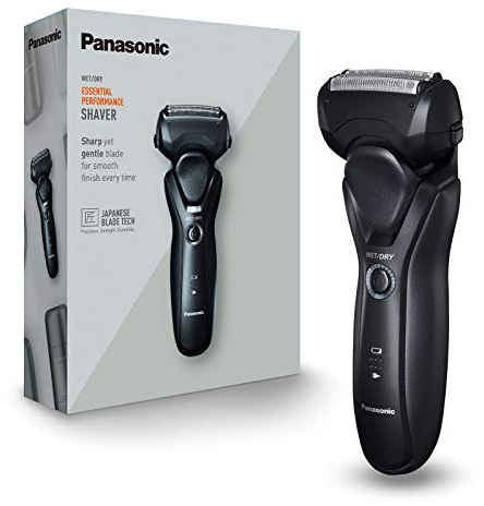 Panasonic Series 500 ES-RT37 Wet und Dry Herrenrasierer mit 3 Klingen für schnellen und präzisen Schnitt, Schwarz