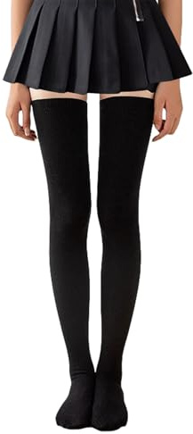 Overknee Strümpfe Extra Lange 90cm Oberschenkelstrümpfe aus Baumwollmix,Damen Hoch Booten Strümpfe,Lange Baumwollstrick Warme Stiefelstrümpfe,Überlange Overknee Hohe Socke für Große Mädchen