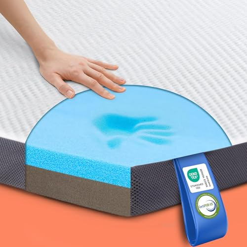 MKS Gel Topper 180x200 Matratzentopper Gelschaum H3 H4 2-in-1 Wendbar | eine Seite fest, eine weich – einfach drehen, für alle Schlaftypen, luftige Mesh-Seiten, druckentlastend