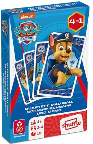 ASS Altenburger 22583134 Paw Patrol 22583134-Paw Quartett, Kartenspiel, 4 Jahre to 99 Jahre, bunt