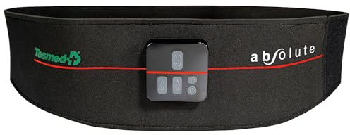 TESMED Absolute: Elektrischer EMS-Bauchmuskeltrainer-Gürtel. EMS-Trainingsgerät für zentrale und seitliche Elektrostimulation des Bauches. Unisex, Wiederaufladbar, Made in Italy.