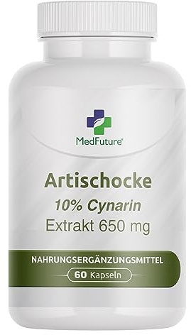 Artischocken Kapseln Hochdosiert 650 mg - 60 Kapseln - Artischocken Extrakt Hochdosiert für Optimale Unterstützung