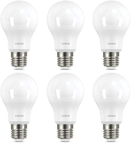 Linkind 8W A60 LED Lampe E27, ersetzt 60W Watt, 5000K Kaltweiß E27 Energiesparlampe 840Lm, 220° Abstrahlwinkel, nicht Dimmbar, 6 Stück