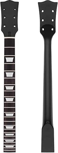 Ogdni - E-Gitarrenhals DIY für Gibson LP Gitarren Teile Ersatz, Griffbrett mit 22 Bünden für Gitarre aus Ahorn und Palisander mit Einlage für E-Gitarrenhals Lp (GS401)
