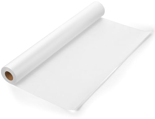 Transparentpapier Rolle 43 cm × 50 m, 26 G/M², Zum Skizzieren & Nähen | Hohe Transparenz, Glatte Oberfläche, Leicht Zuschneidbar, Für Schnittmuster, Skizzen, Basteln